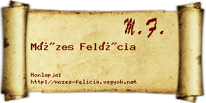 Mózes Felícia névjegykártya